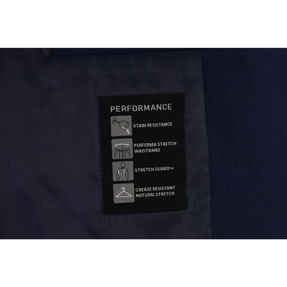 Bruce Julian Men's Clothing Blue Woven Performance Wool 2-Btn Blazer Jacket 40R - Picture 10 of 10